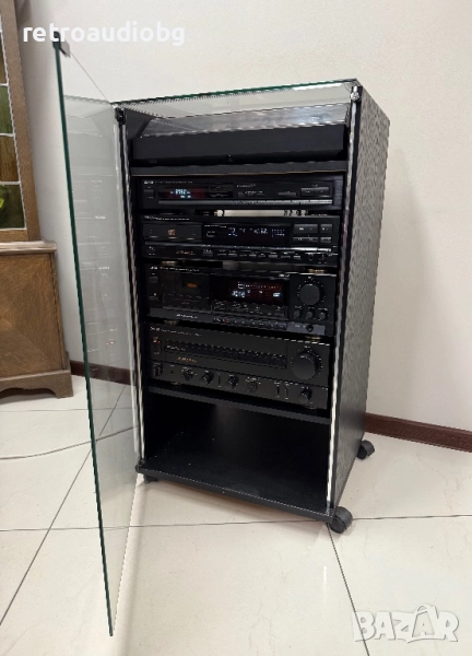 🔊Ретро аудио сет DENON - усилвател, тунер, дек, CD, грамофон + аудио рак шкаф🔊, снимка 1