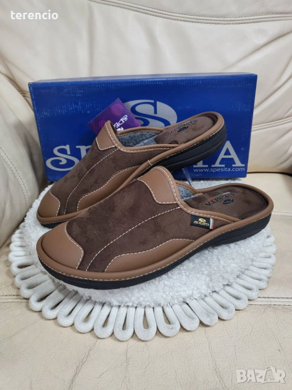 Нови мъжки пантофи - кафе, снимка 1
