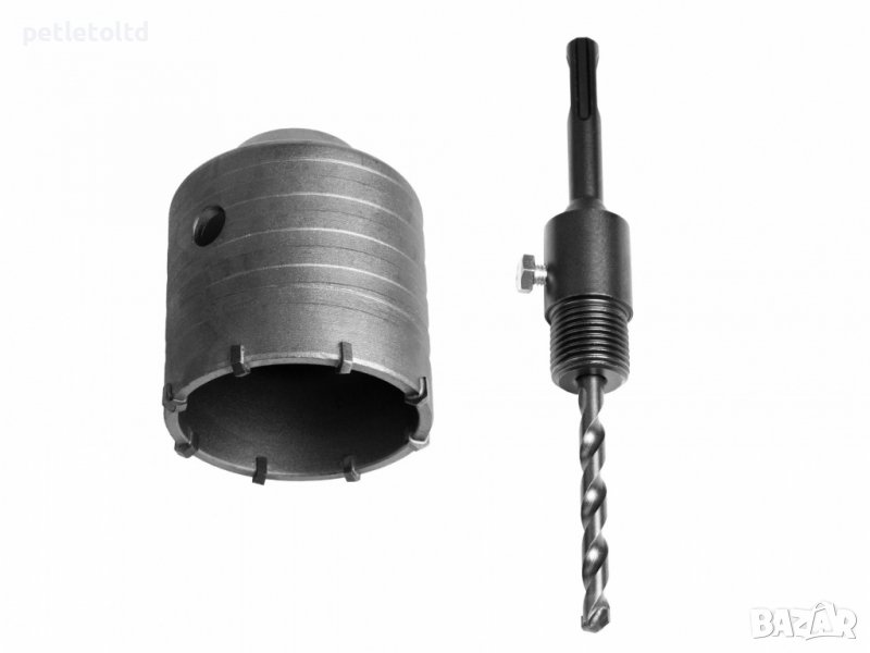 Боркорона Ф 80 мм за бетон, комплект опашка SDS plus , снимка 1