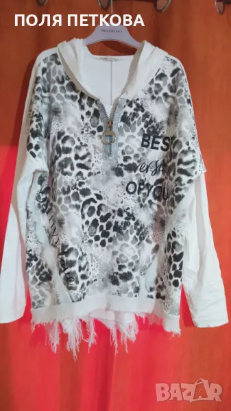 Мека ефектна зимна блузка, снимка 1