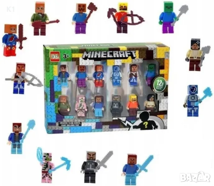 Голям комплект фигурки Майнкрафт/Minecraft фигури, съвместими с конструктор, снимка 1