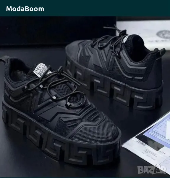 Versace мъжки черни маратонки , снимка 1