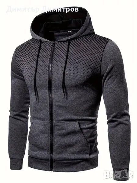 Топъл термален суичър с цип с качулка размер 50 Л-25лв, снимка 1