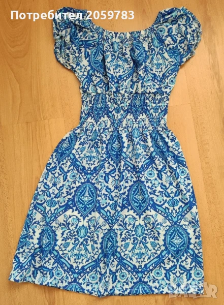 Лятна рокля с 3Д цветя, снимка 1