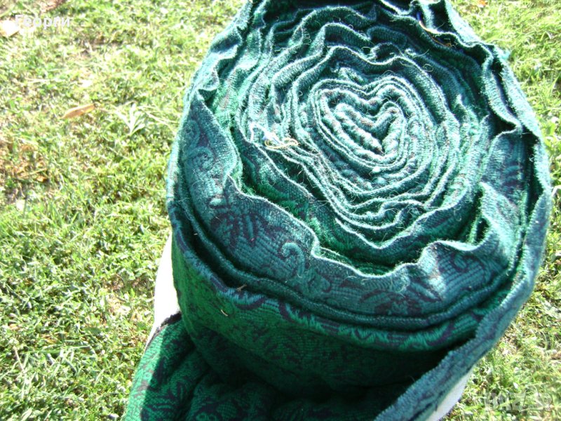  Голям топ  голям топ зелено вълнено шалте за спалня Дължина 145см./Ширина 215 см., снимка 1