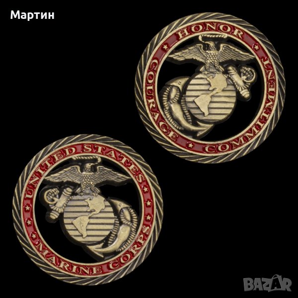 Монета Морска пехота на САЩ US marine corps, снимка 1