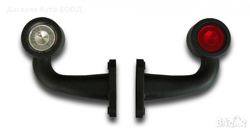 1 бр. ЛЕД LED рогчета габарити , червено-бяло , 12-24V , Полша, снимка 1