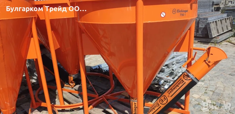 Кюбели за бетон, легени за строителни смеси, кранови вилици, снимка 1