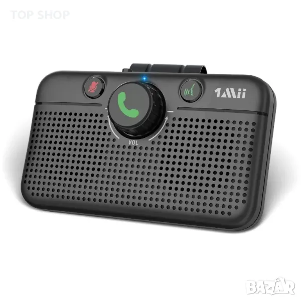 1Mii Bluetooth 5.3 хендсфри/високоговорител за кола/гласово/Android/iOS,щипка за сенник, снимка 1