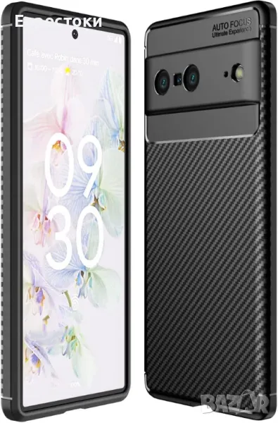 Калъф TECHGEAR Pixel 7 [Калъф CarbonFlex] с 2 протектора за екрана. Гъвкав, мек, снимка 1