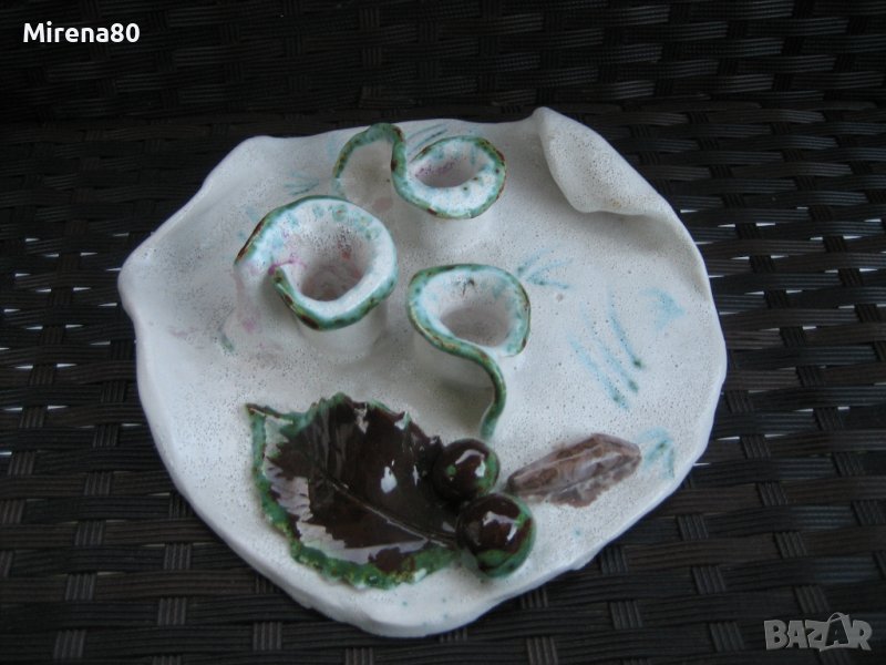 Арт свещник керамика, снимка 1