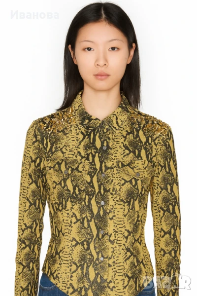 Красива дамска риза с блестящи камъни, снимка 1