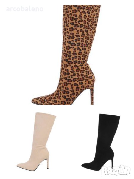 Дамски ботуши на висок ток, 3цвята , снимка 1