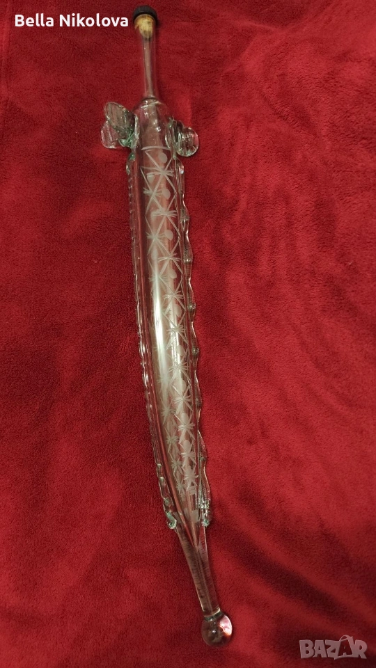Стъклено шише меч-65 см. , снимка 1