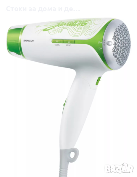 ✨Сешоар Sencor SHD 7221GR, 1800W, Бял/Зелен , снимка 1