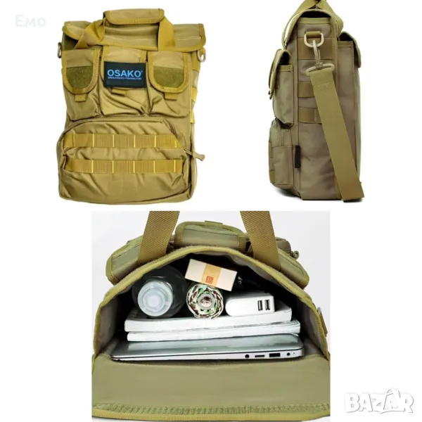 Мъжка чанта за къмпинг през рамо с множество джобове, снимка 1