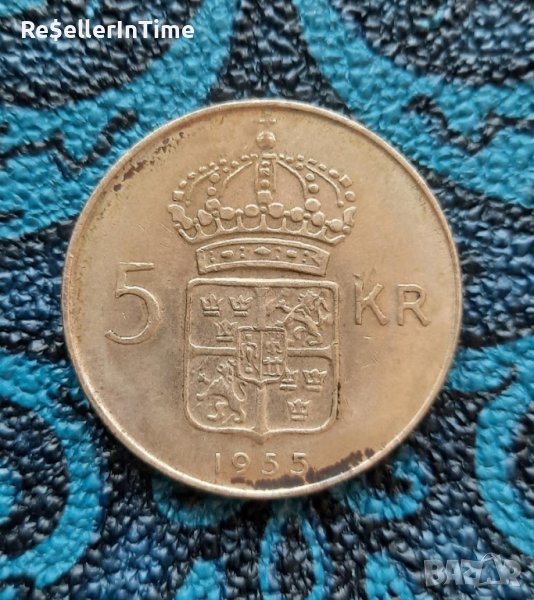 Възпоменателна монета 5 Kronor - Gustaf VI Adolf, снимка 1
