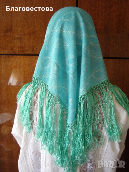 Забрадка за глава с дълги ресни част от национална носия, снимка 1