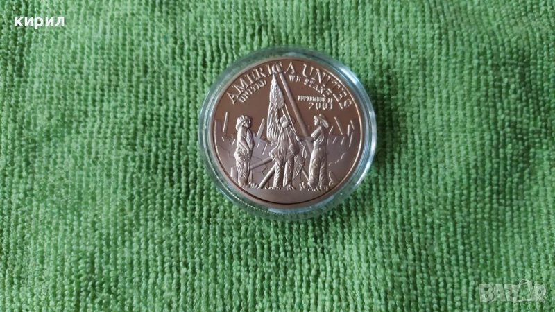 Монета в памет на пожарникарите 11.09, снимка 1