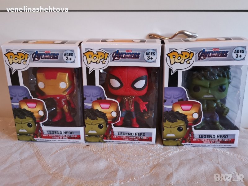 Avangers Iron spider Iron man Hulk Фигурки за игра, снимка 1