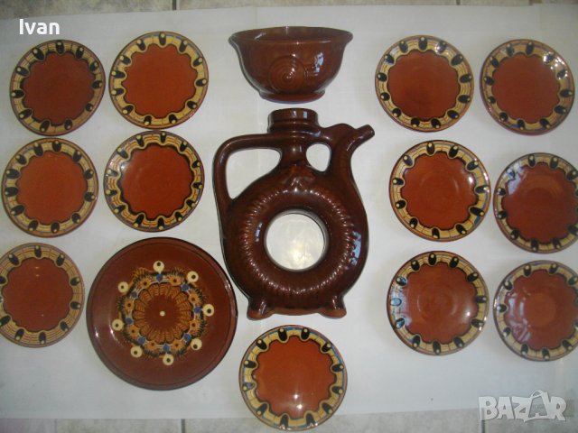Български Рисувана Декоративна Керамика-16 бр-От СОЦА, снимка 1 - Чинии - 39651953