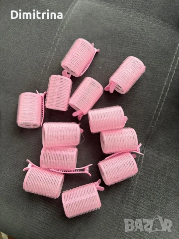 10 ролки за коса +щипки