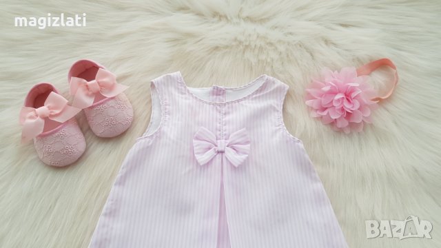 Нова детска рокля John Lewis буйки и аксесоар за коса  6-9 месеца , снимка 2 - Бебешки рокли - 33721441