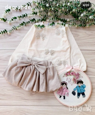  🧸Комплект за малка дама с пола и блузка, снимка 2 - Детски комплекти - 54010597