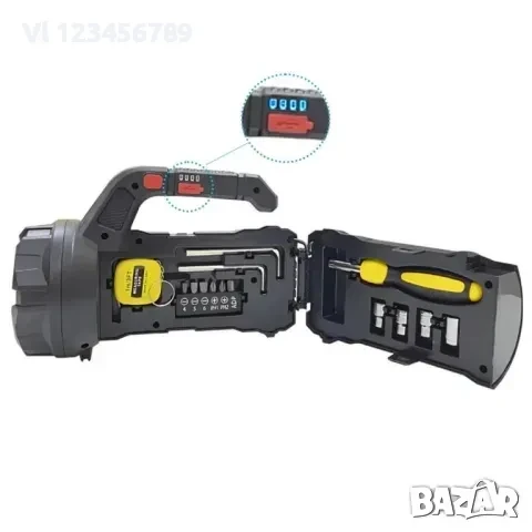 17в1 Многофункционално 18W LED фенер с вграден комплект инструменти, снимка 2 - Къмпинг осветление - 50838501