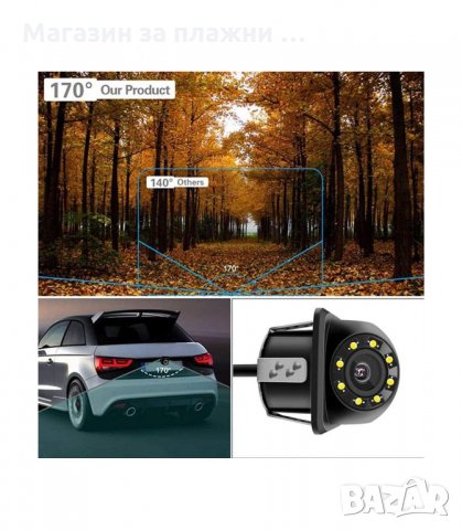 ВОДОУСТОЙЧИВА КАМЕРА ЗА ЗАДНО ВИЖДАНЕ С НОЩЕН РЕЖИМ С ХОРИЗОНТАЛЕН МОНТАЖ - код 2838, снимка 11 - Аксесоари и консумативи - 34150526