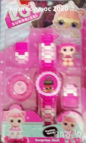 Детски електронен розов часовник "lol suprise"