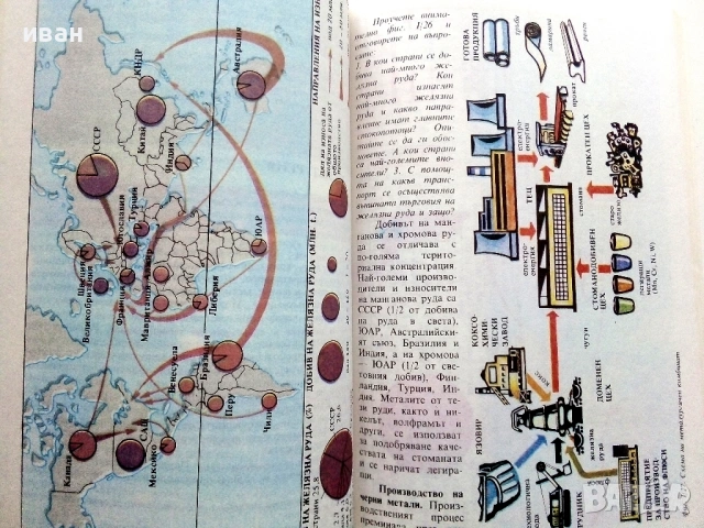 География за 8.клас - 1990г. Издателство "Народна Просвета", снимка 4 - Учебници, учебни тетрадки - 53133255