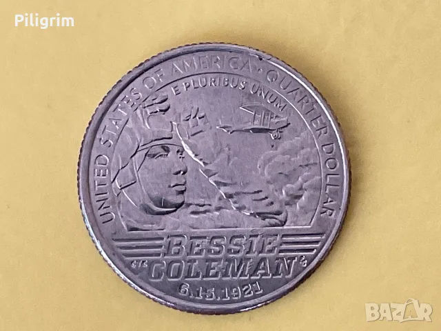 САЩ 25 цента 2023 г. (P), Bessie Coleman.