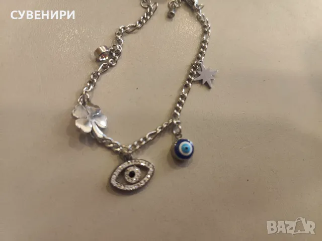 Дамска гривна с синьо око, снимка 1