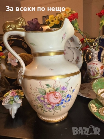 C. Tielsch and Company (C.T.) cobalt mark, Waldenburg – Altwasser, Germany (Poland). 1870 Код P1729, снимка 8 - Вази - 52970127