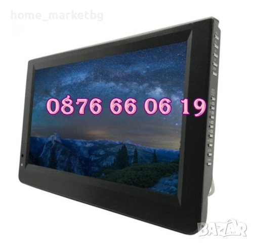 Преносим телевизор 10 инча, портативен цифров телевизор 10 инча 12v / 220v, снимка 2 - Телевизори - 52545324