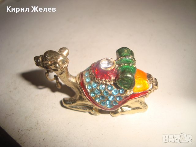 ПОЗЛАТЕНА БРОНЗОВА КАМИЛА - МИНИ КУТИЙКА БИЖУ ЕМАЙЛ КАМЪНИ КРИСТАЛИ БРОНЗОВА 5224, снимка 8 - Колекции - 32089057
