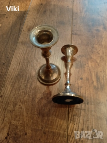 Свещници посребрени 2 бр