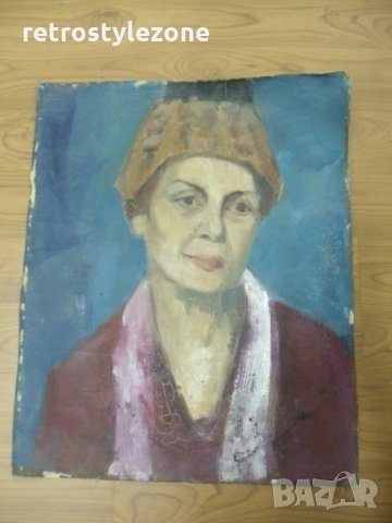 № 4558 стара картина   - масло / платно  - размер 55 / 45 см 