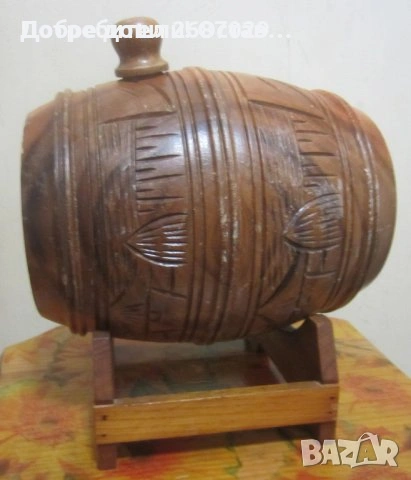 Буренца със стойка, стойки, различни: Дървено буре с медни обръчи и стойка, снимка 13 - Други - 31658196