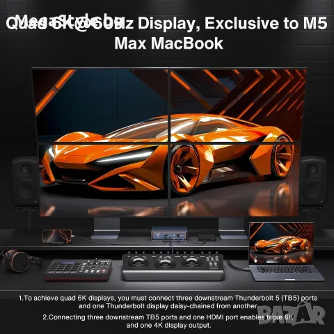 iVANKY 23 в 1 FusionDock Max 2 за Thunderbolt 5, снимка 4 - Друга електроника - 56442142