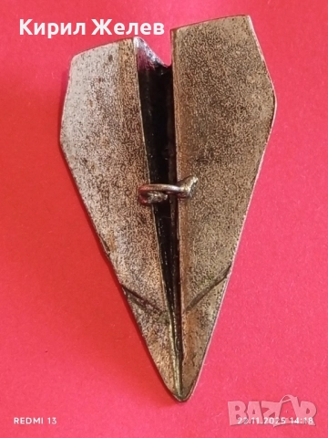 ВИСУЛКА САМОЛЕТ АВТОРСКО БИЖУ МЕТАЛНО СРЕБРИСТ ЦВЯТ 52165, снимка 2 - Колиета, медальони, синджири - 52502506