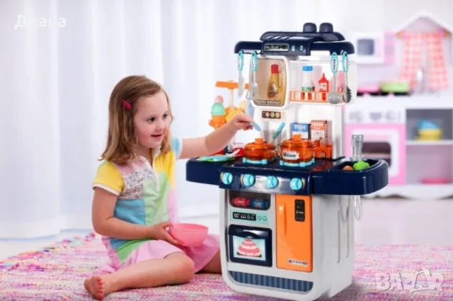 Мултифункционална интерактивна детска кухня с пара ISP – LikeSmart Little Chef Kitchen, снимка 2 - Играчки за стая - 47884090