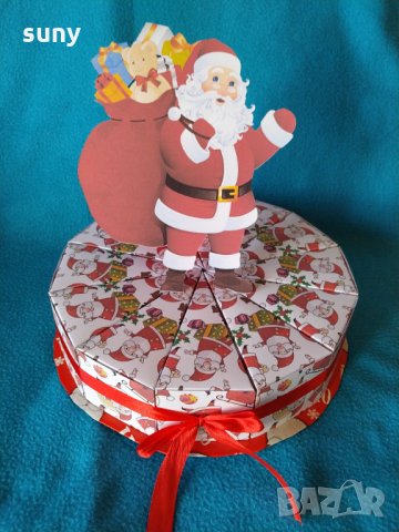 Картонена торта с Дядо Коледа 