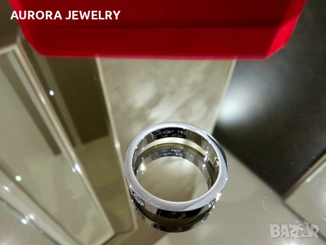 CARTIER Love Band White Gold Пръстен, снимка 5 - Пръстени - 53236825