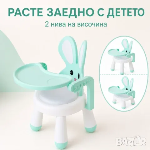 Детско столче с масичка за хранене. , снимка 2 - Столчета за хранене - 56465396