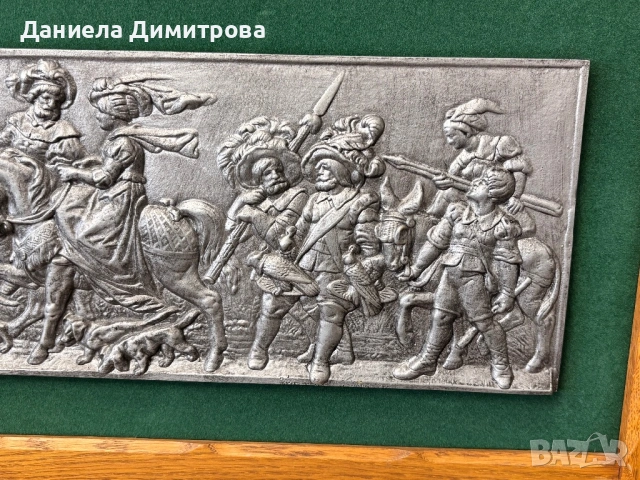 Релефна картина от калай, снимка 4 - Антикварни и старинни предмети - 54176029