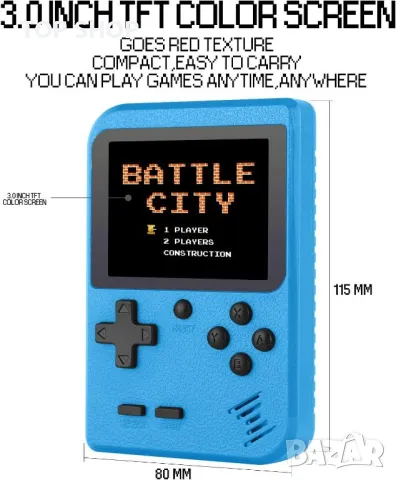 ТВ и джобна игрална конзила Retro Mini Game Player с 400 аркадни ири, снимка 6 - Nintendo конзоли - 49105121