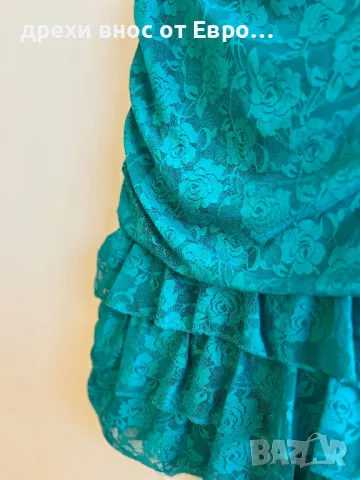 Moda Italia дантелена зелена рокля, снимка 3 - Рокли - 49224525
