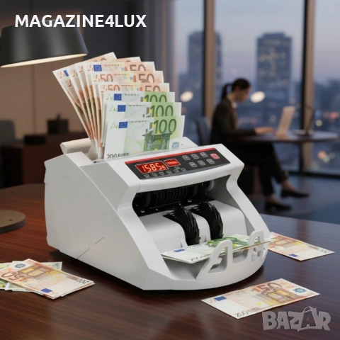 Автоматичен детектор за банкноти и броячна машина в едно 
